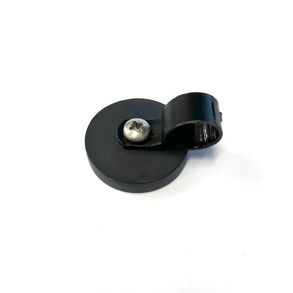 Rubber Coated Pot Magnet 31mm | Nylon P Clamp