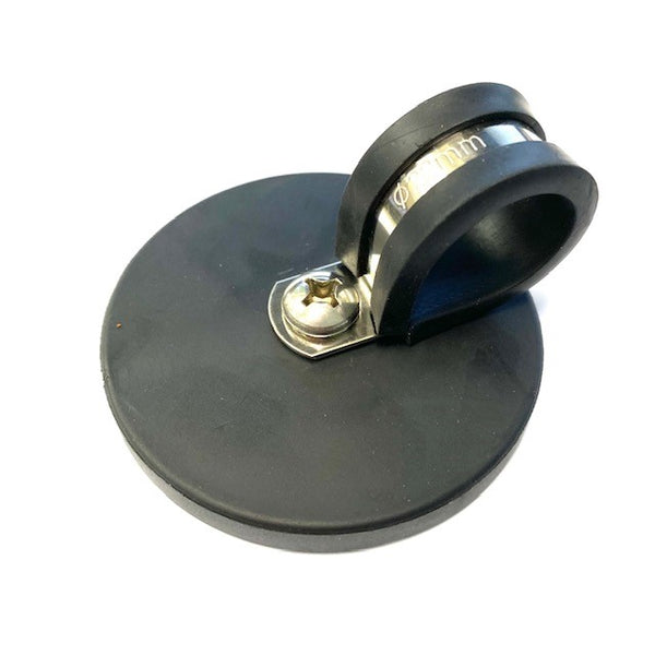 Rubber Coated Pot Magnet 66mm | Rubber-lined P Clamp