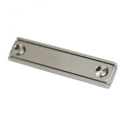 Neodymium Rectangular Pot Magnet | 60x13.5x5mm Countersunk Hole d3.3/6.5