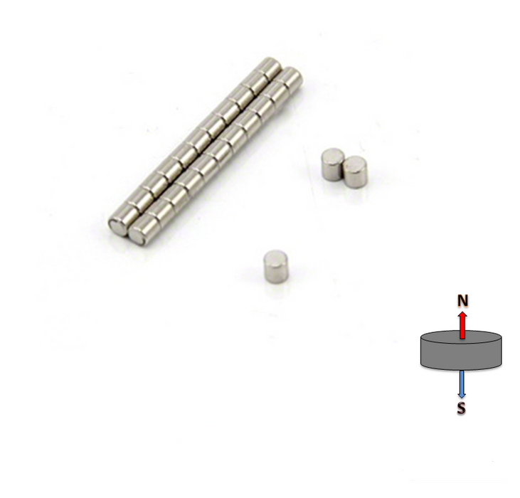 Neodymium Cylinder Magnet 2.5mm x 2.5mm N48 | Pack of 100pcs