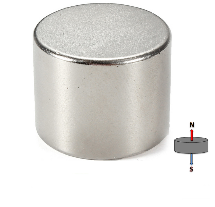 Neodymium Cylinder Magnet 25.4mm x 25.4mm N42