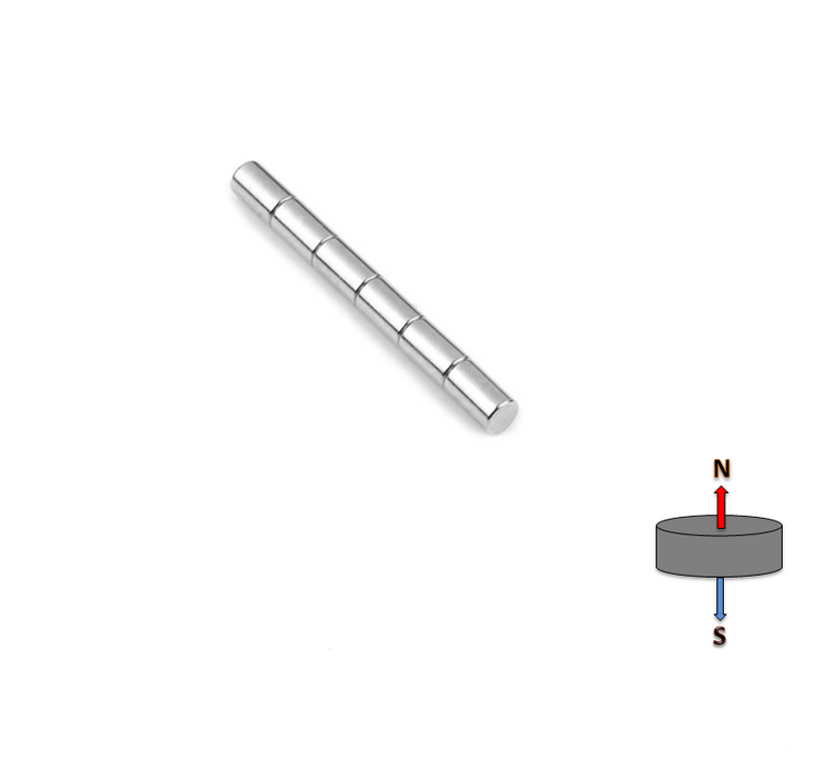 Neodymium Cylinder Magnet 3mm x 5mm N45