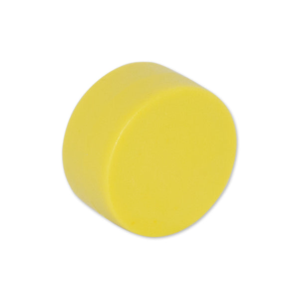 Neodymium Disc Magnet 12.7mm x 6.35mm | TPR Coated - YELLOW | Push Pin Magnet