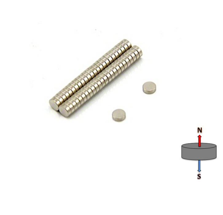 Neodymium Disc Magnet 3mm x 1mm N45 | Pack of 100pcs