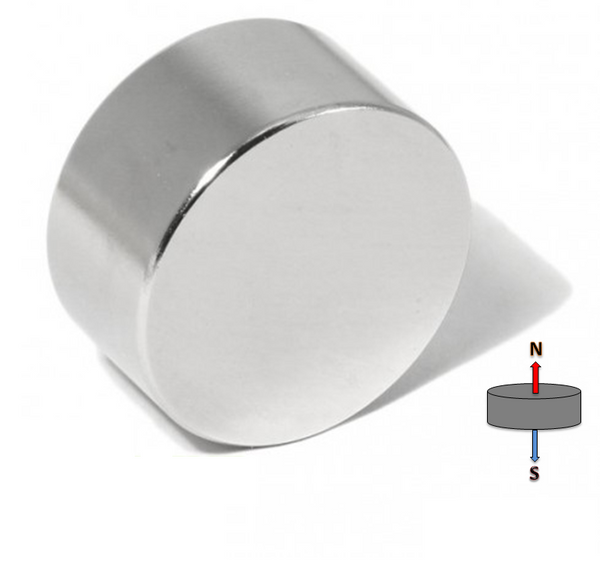 Neodymium Disc Magnet 39mm x 18mm N45H | High Temperature ≤120ºC