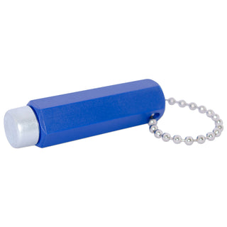 Plastic Encased Pocket Keyring Magnet D14.5mm x 58mm | BLUE