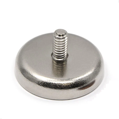 Neodymium Male Thread Pot Magnet - D48mm dia. M8 (81kg)