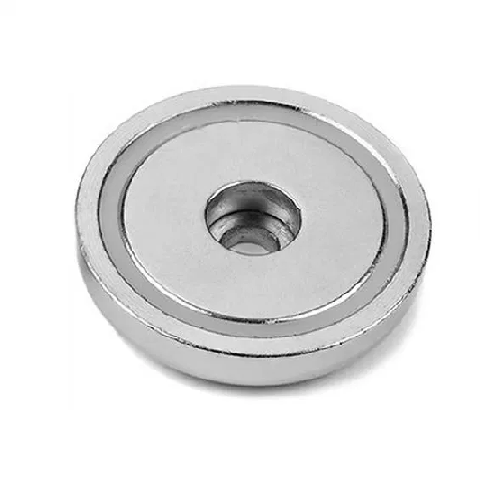 Neodymium Round Hole Pot Magnet - D25mm dia. (14kg)