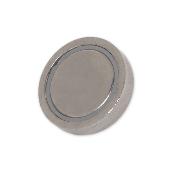 Neodymium Male Thread Pot Magnet -  D25mm dia. M5 (22kg)