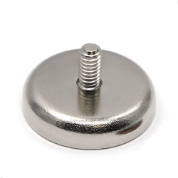 Neodymium Male Thread Pot Magnet - D42mm dia. M8 (68kg)