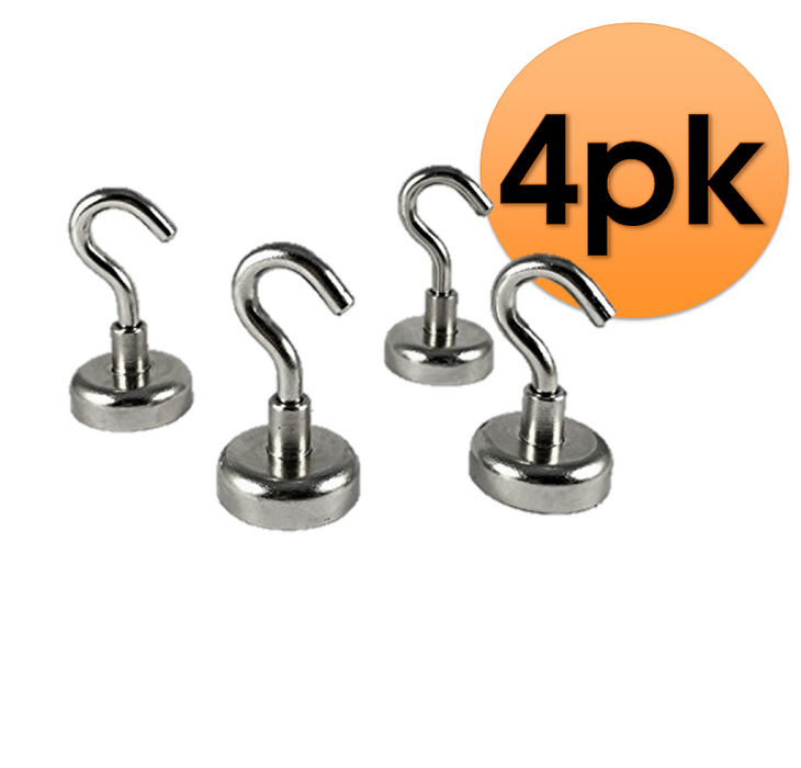 Neodymium Hook Magnet - D20mm dia. (9kg) | Pack of 4