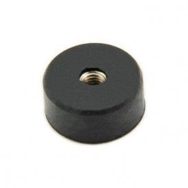 Rubber Coated Pot Magnet D22x10mm M5 thread - Pull 3.8kg