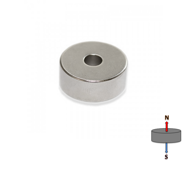 Neodymium Ring Magnet OD12mm x H2mm | Hole 5mm N35