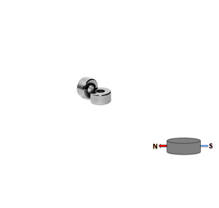 Neodymium Ring Magnet OD5mm x H4mm | Hole 2.5mm | N42UH | High Temperature ≤180ºC | Diametrically magnetized