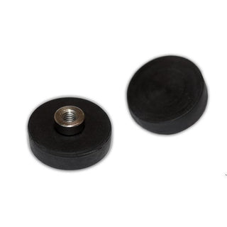 Rubber Coated Pot Magnet 22mm | M3 Female Thread