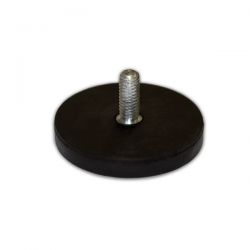 Rubber Coated Pot Magnet 43mm | M5 Male Thread