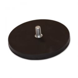 Rubber Coated Pot Magnet 88mm | M8 Male Thread