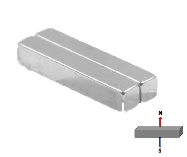 Neodymium Block Magnet 6.35x6.35mmx38.1 N52