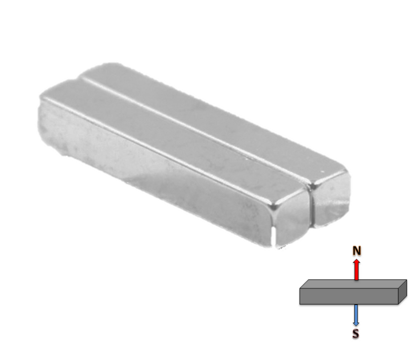 Neodymium Block Magnet - 6.35mm x 6.35mm x 38.1mm | N52