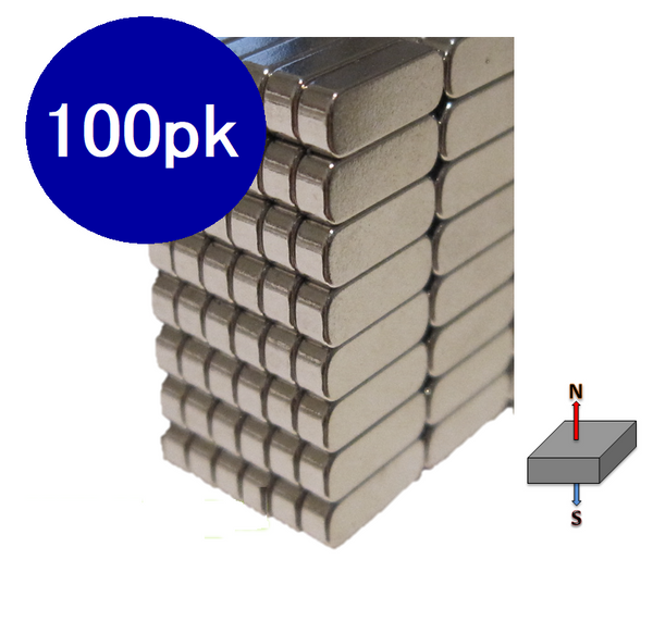 Neo Sample Pack Magnets 2x3.3x8.9mm N50 | Pack of 100 | REDUCED TO CLEAR