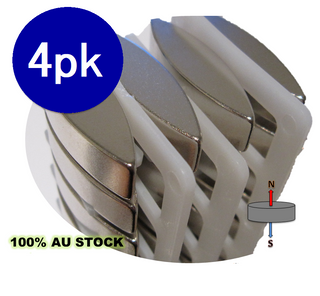 Neo Sample Pack Magnets 41.4x9mm N35H | Ovul-shaped | Pack of 4 | REDUCED TO CLEAR